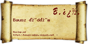 Bausz Ádám névjegykártya