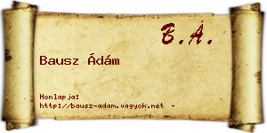 Bausz Ádám névjegykártya